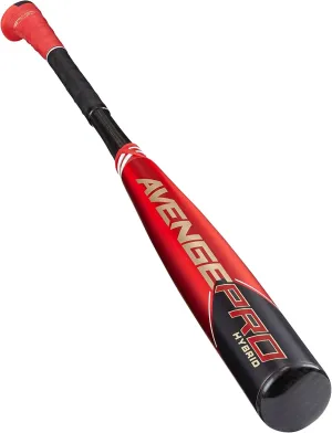 Axe Bat 2023 Avenge Pro Hybrid (-3) BBCOR Baseball Bat, 3-Piece Alloy/Composite Hybrid, Red/Black/Gold