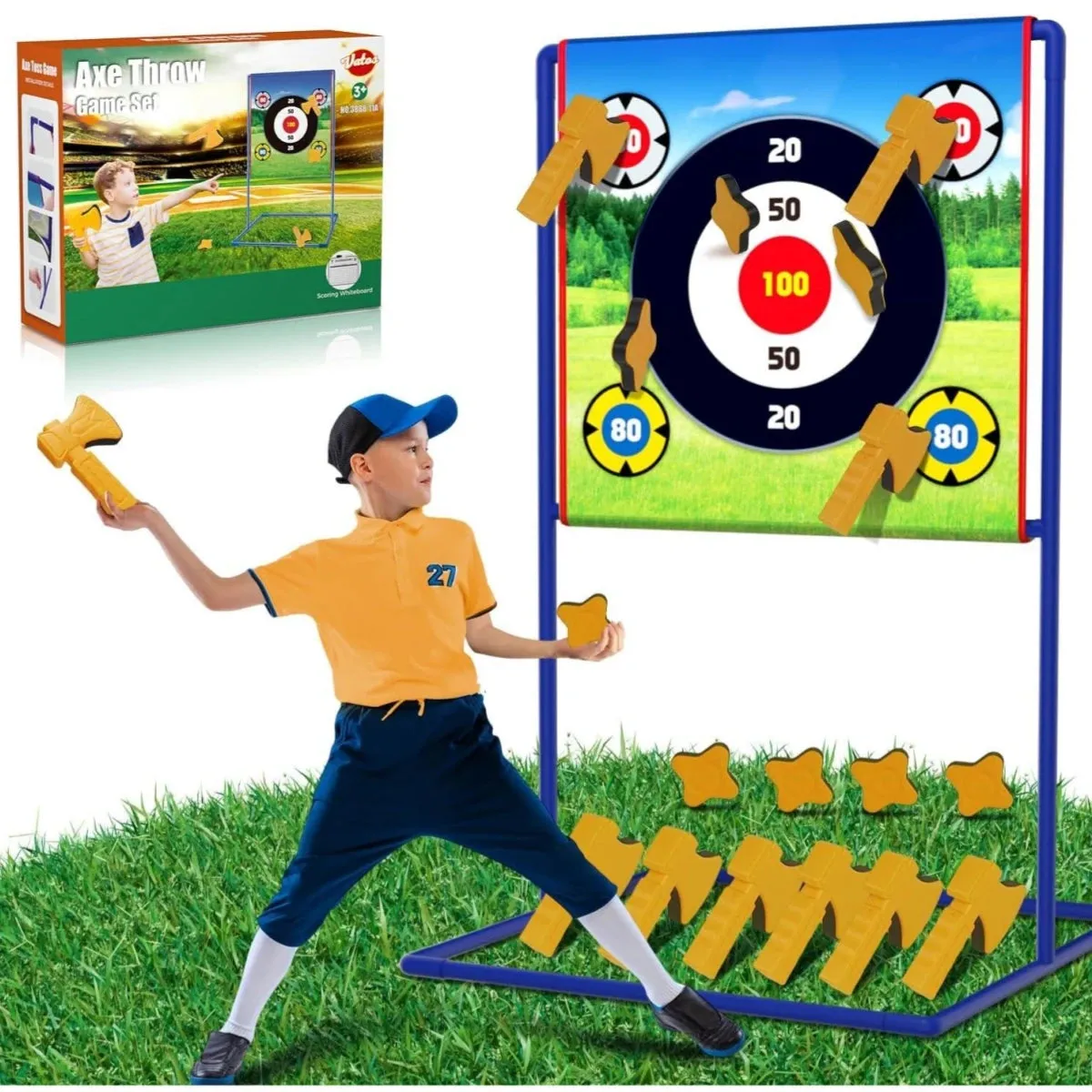 Axe Star Throwing Game Set Toy For Kids Indoor Outdoor Fun