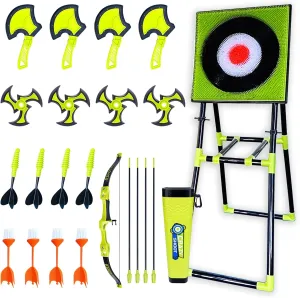 Axe Throwing Target Game Outdoor Ax Throwing Game Set for Adults Hatchet Throwing Game for Backyard Archery Targets for Backyard Bow and Arrow Set with Axe Throwing