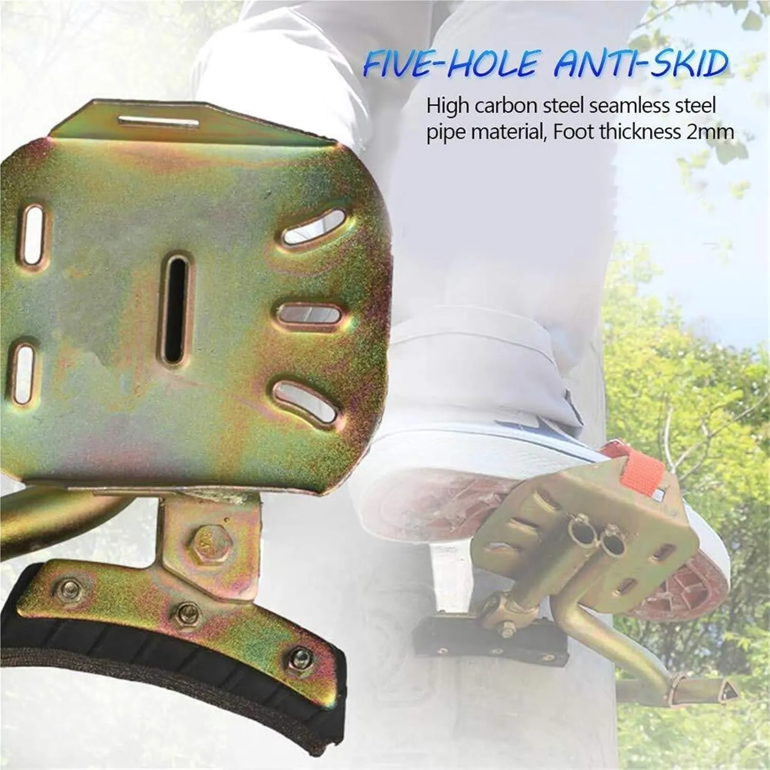 AYGJKIE Tree Climbing Tool with Seat Belt, Tree Climbing Gear Kit, Non-Slip Climbing Tree Spikes for Hunting Observation Picking Fruits(300model)