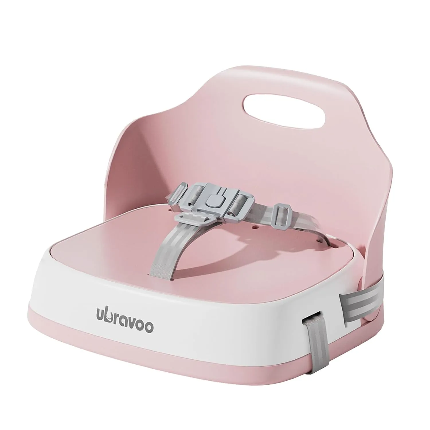 Baby Booster Seats, Toddler Booster Seat for Dining Table with Adjustable Straps, Portable Compact Portable Baby Chair for Dining and Travel (Pink)