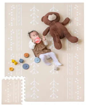 Baby Foam Tiles for Floor - Soft Play Mat Tiles for a Safe Play Area - 48 x 66 Large Baby Mat for Floor, Perfect for Kids' Playroom