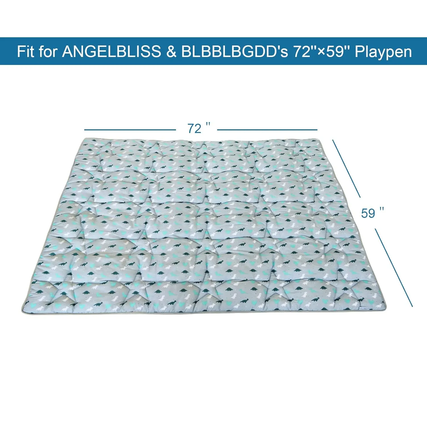 Baby Play Mat for 71'' x 59'' Playpen, Playmat for Babies and Toddlers Large & Thick, Non Slip Cushioned Baby Play Mats for Floor, Kids Play Mat for Playpen Easy Clean, Foam Play Mat, Grey