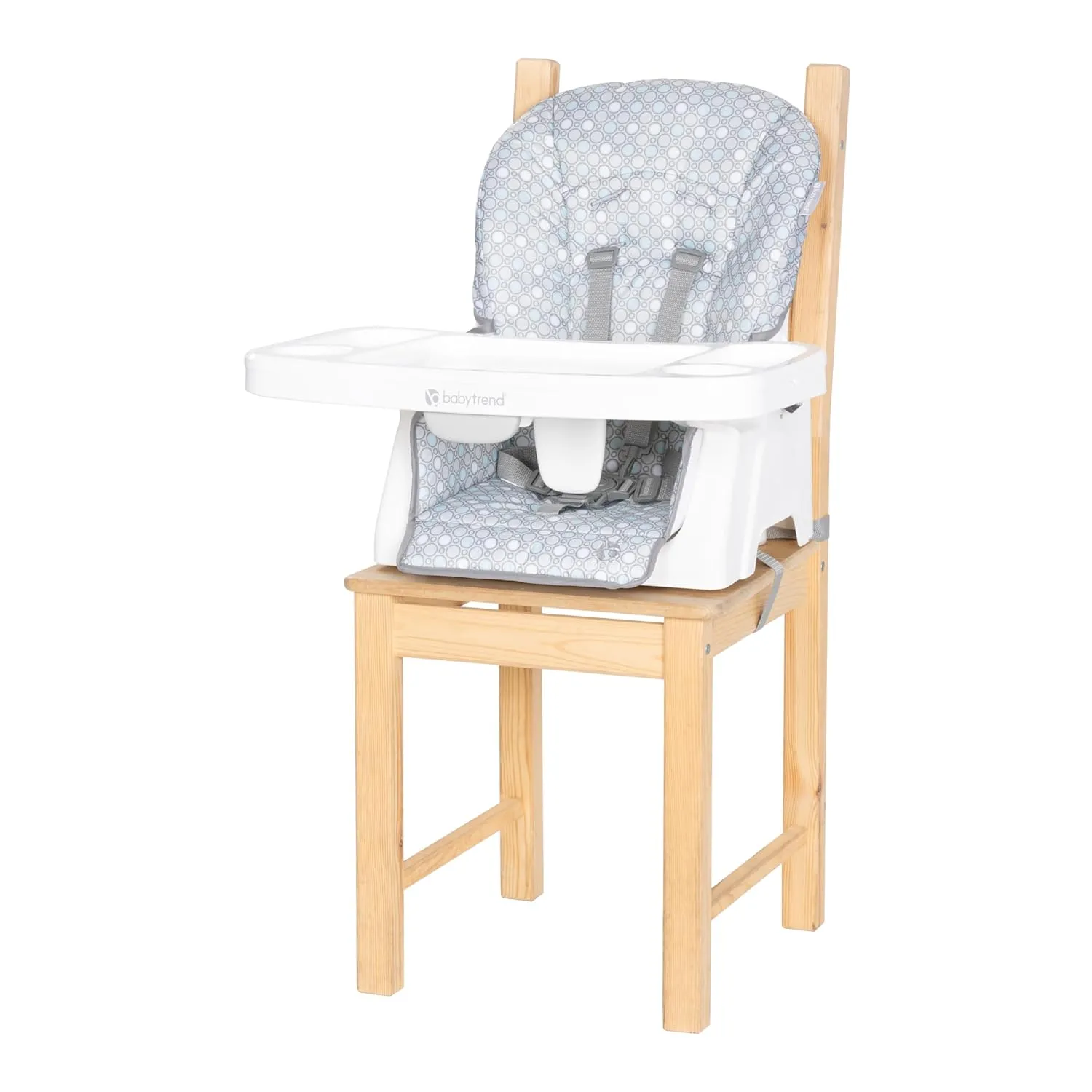 Baby Trend Adapt SpaceSaving Booster High Chair, Pebblestone Aqua