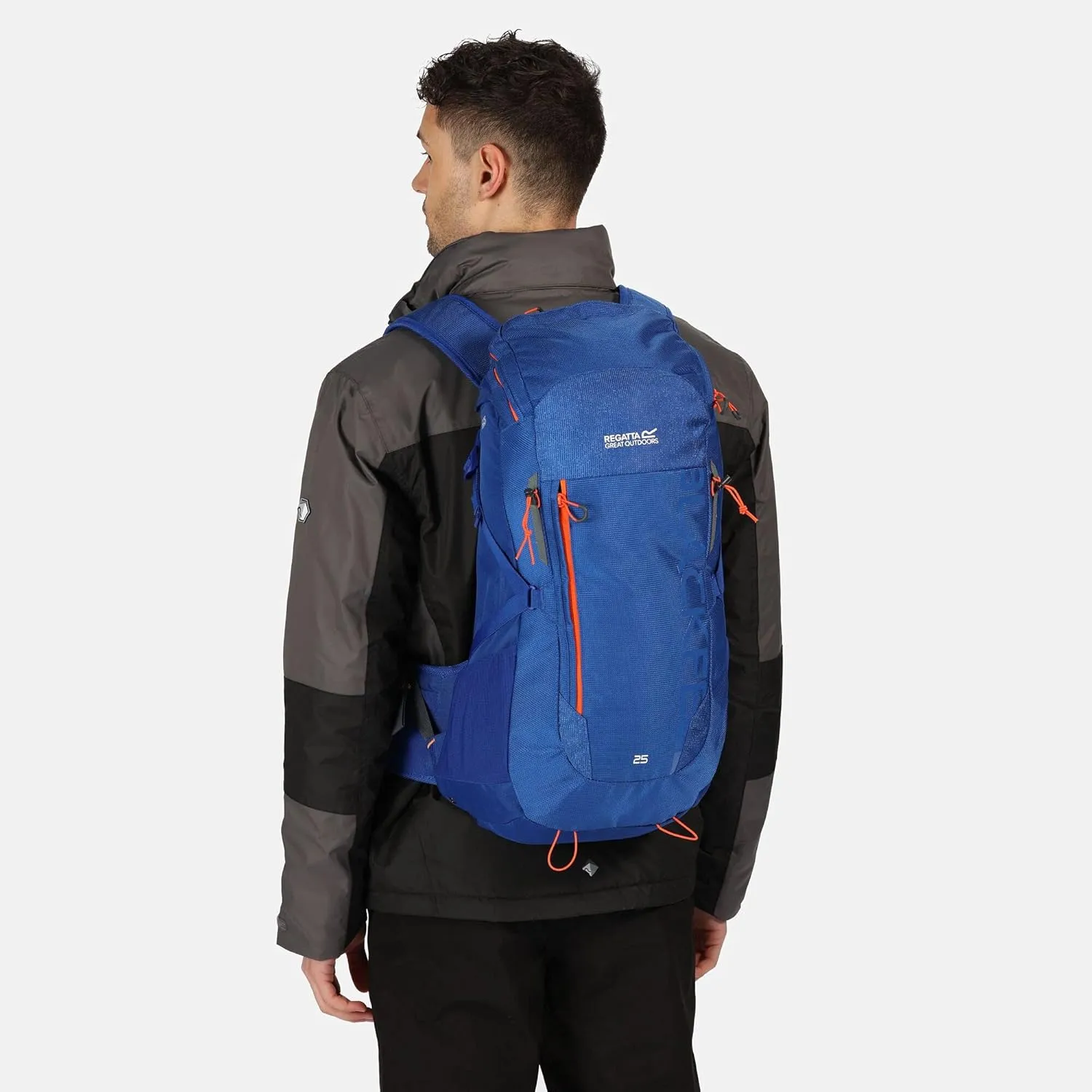 Backpack, Blue-Orange, One Size