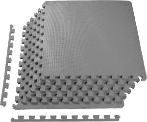 BalanceFrom Puzzle Exercise Mat with EVA Foam Interlocking Tiles for MMA, Exercise, Gymnastics and Home Gym Protective Flooring, Multiple Sizes and Colors