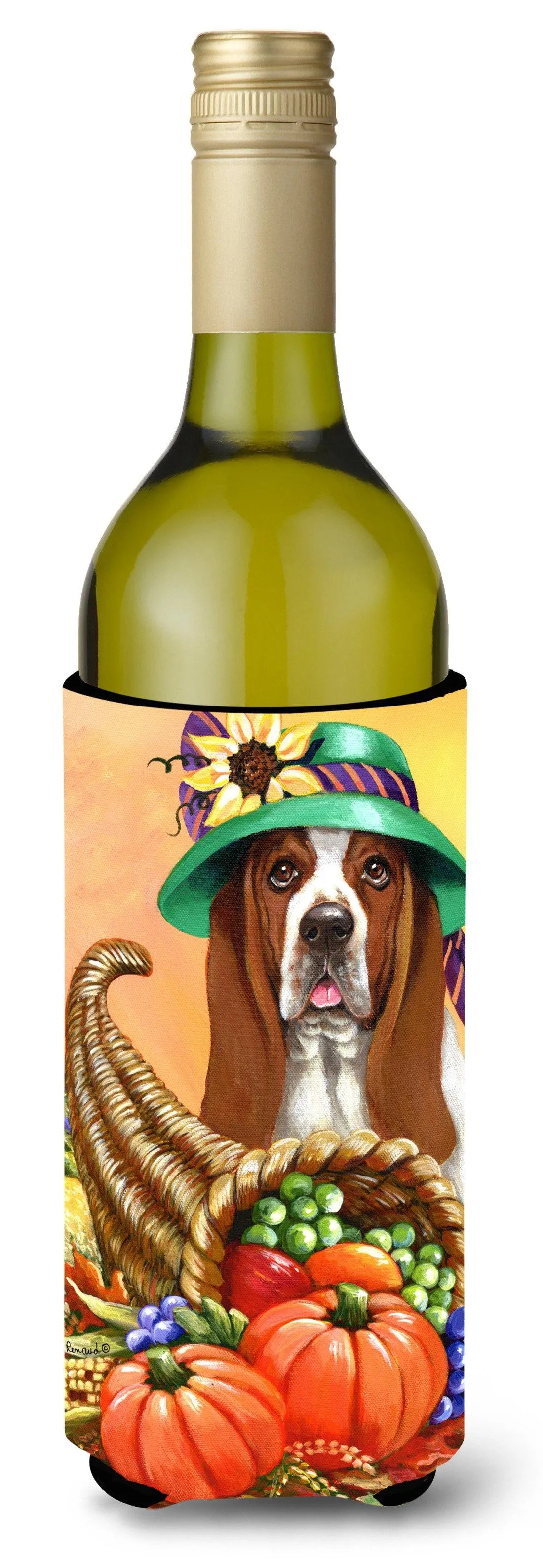 Basset Hound Autumn Wine Bottle Hugger PPP3010LITERK
