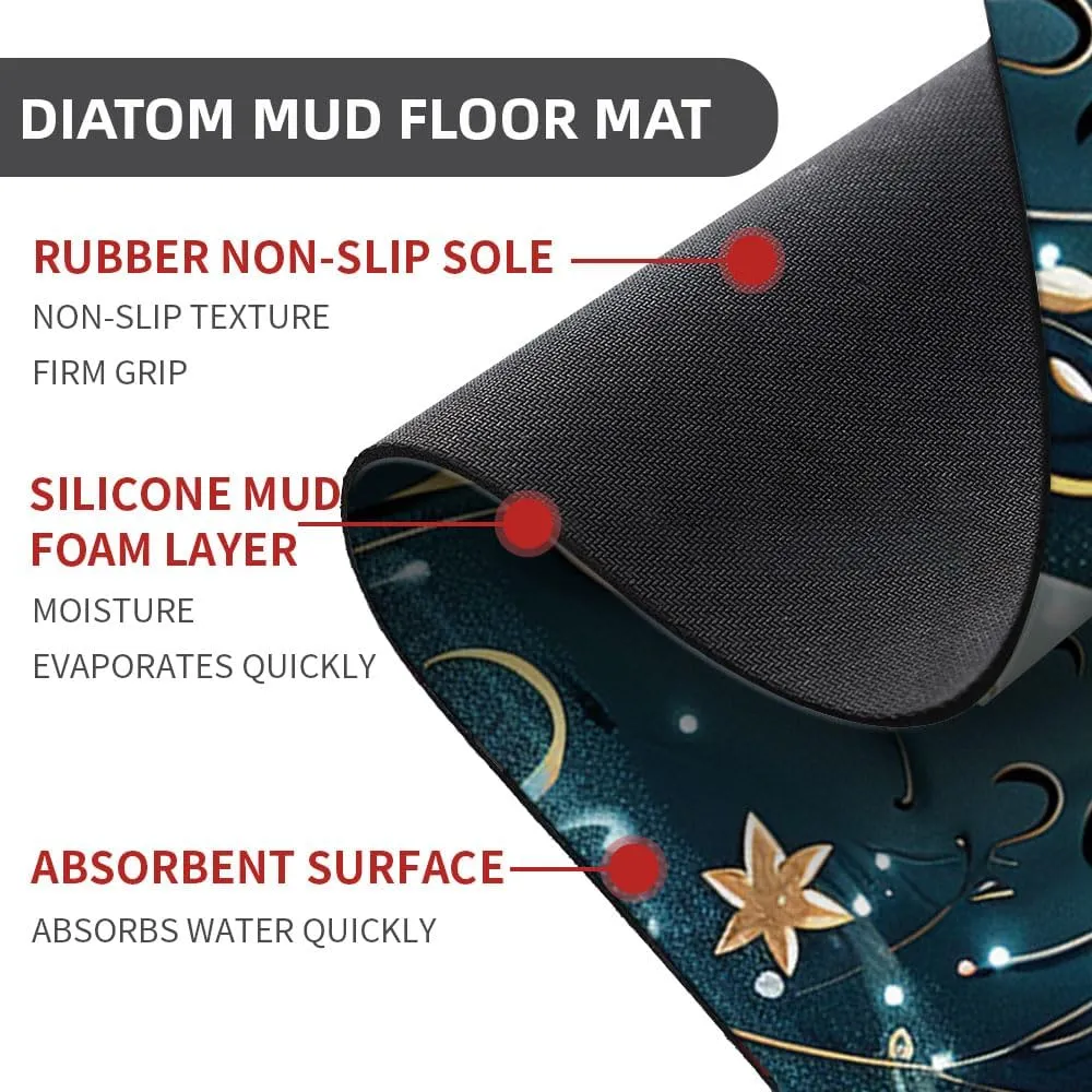 Bath Mat-Bathroom Rug，Bathtub Mermaid-Absorbent Non Slip Quick Dry Stain Resistant Easy to Clean Care Shower Rug for Bathtub Shower Room 16×24Inch (40 * 60cm)
