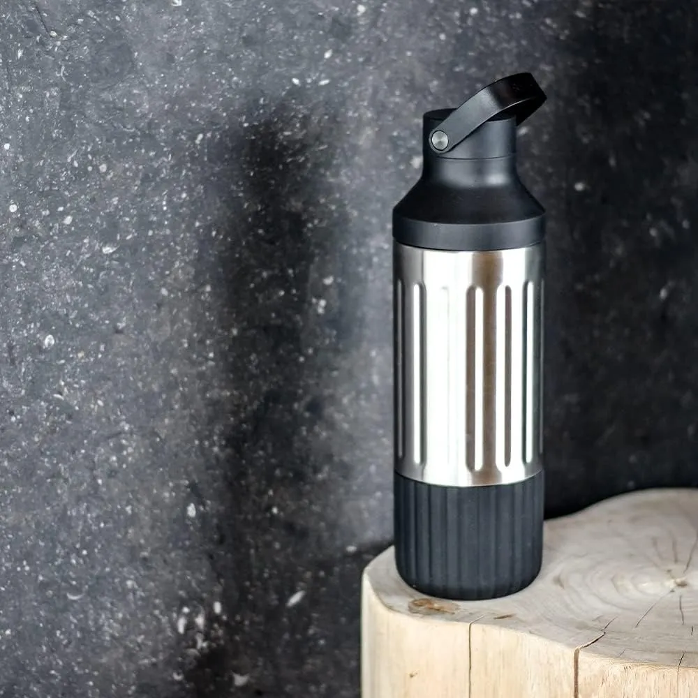 BEAST Stainless Steel Hydration Bottle with Carry Cap, 22oz (Carbon Black)