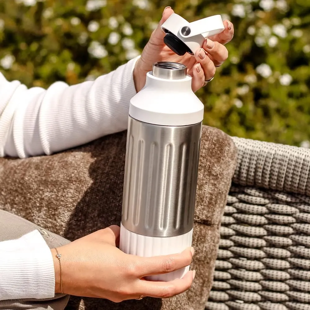 BEAST Stainless Steel Hydration Bottle with Carry Cap, 22oz (Carbon Black)