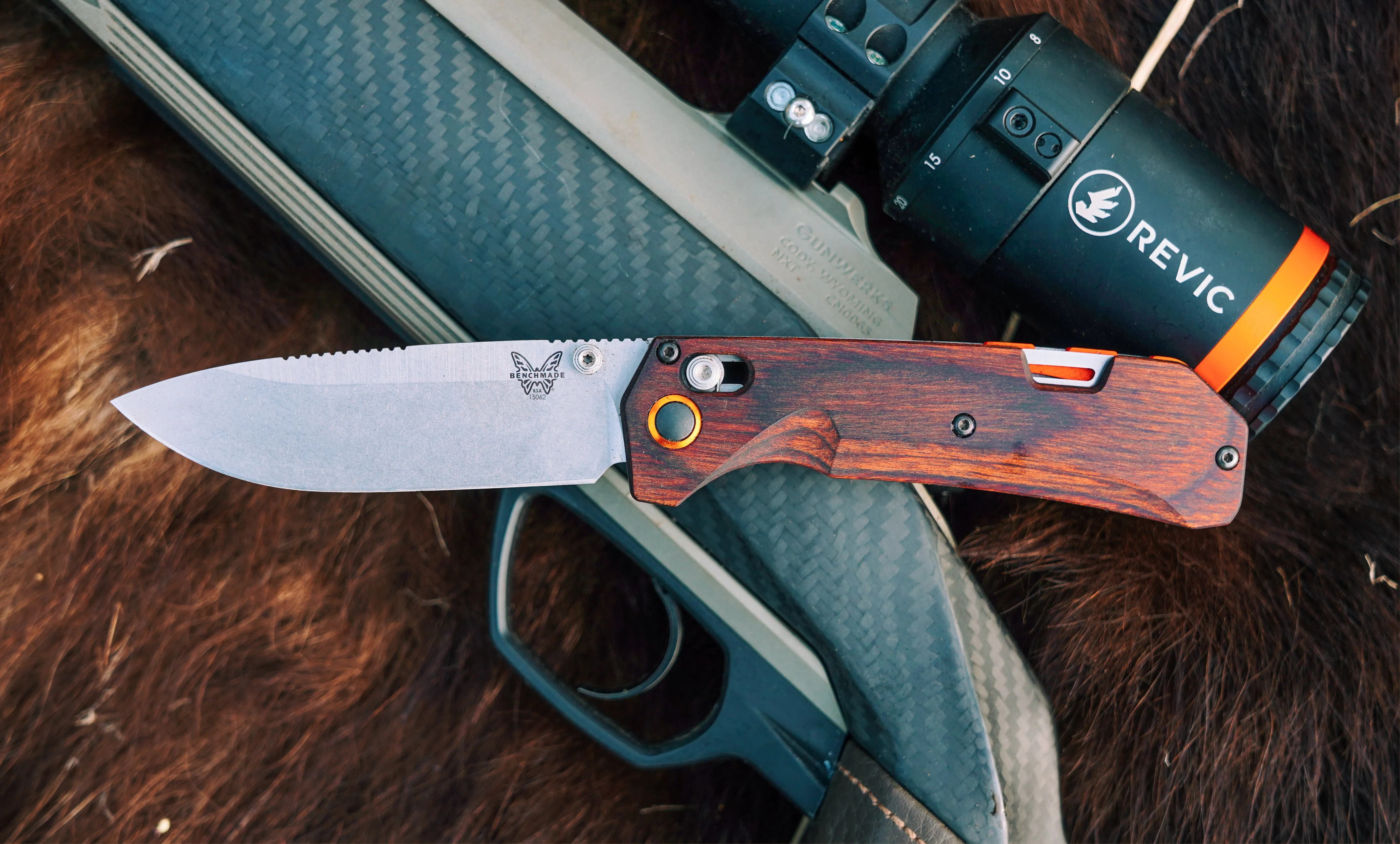 Benchmade Grizzly Creek 15062 Stabilized Wood 3.49" CPM-S30V Stainless Folding Pocket Knife