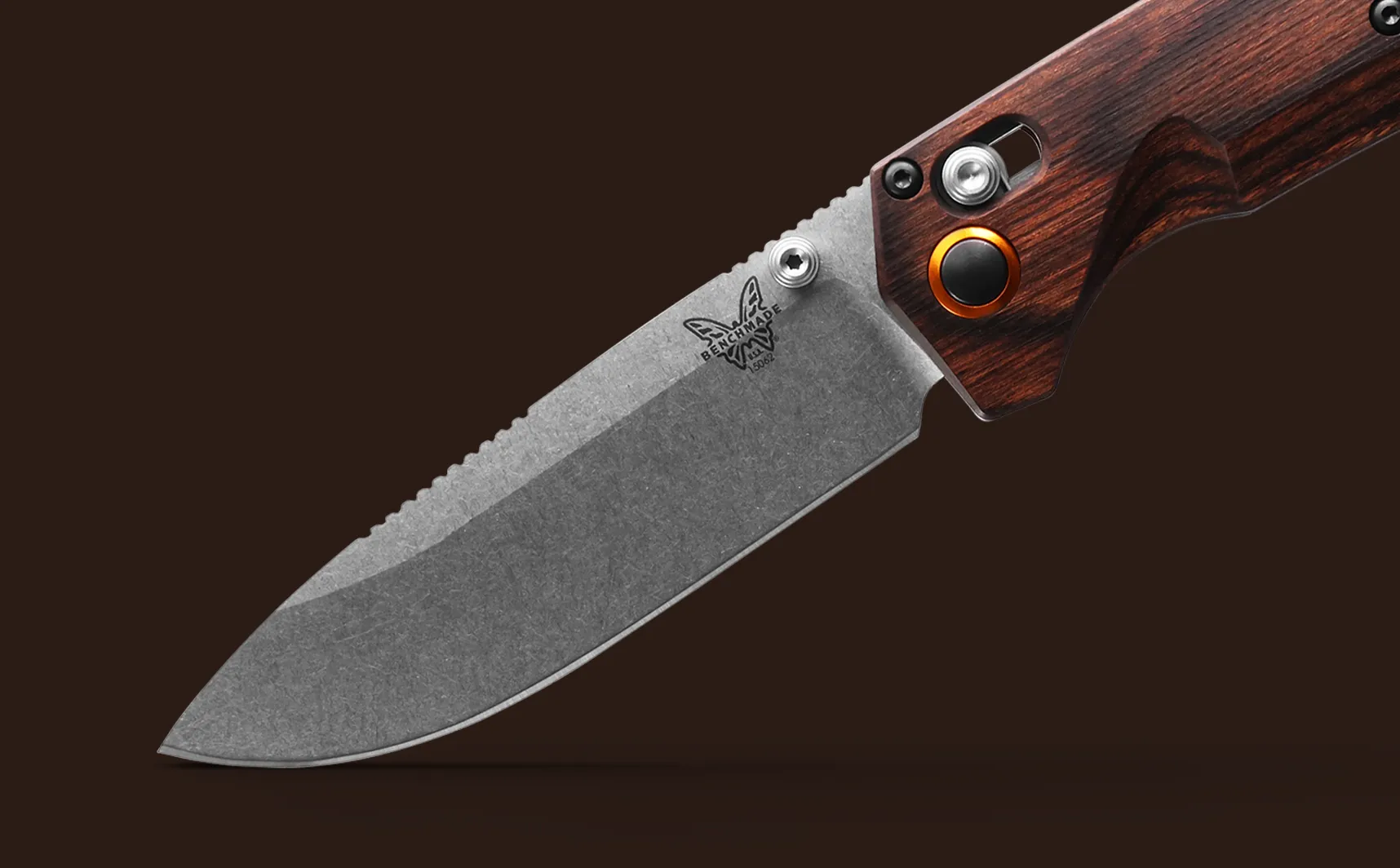 Benchmade Grizzly Creek 15062 Stabilized Wood 3.49" CPM-S30V Stainless Folding Pocket Knife