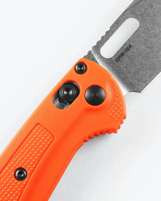 Benchmade Mini Taggedout Orange Grivory 3.04" Plain Edge Folding Pocket Knife (15533)