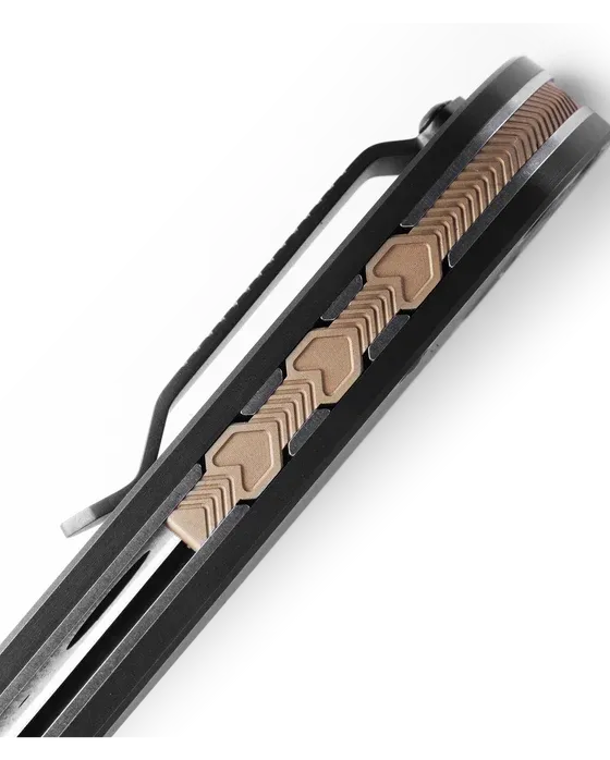 Benchmade Seven Ten 6AL-4V Titanum 4" Gold Class Drop Point Plain Edge Pocket Folding Knife (710-241)