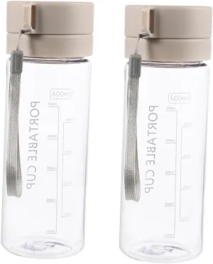 BESPORTBLE 2pcs Water Bottle Alternative Big Travel Bottle Leakproof Collapsible for Running
