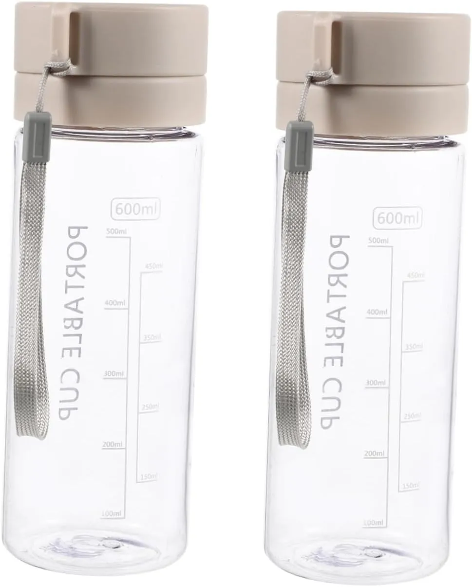 BESPORTBLE 2pcs Water Bottle Alternative Big Travel Bottle Leakproof Collapsible for Running