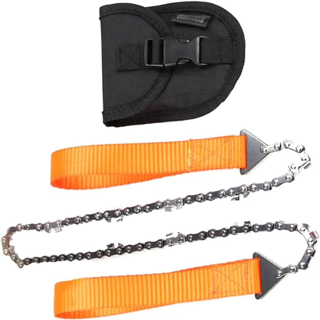 BESPORTBLE 3pcs Portable Outdoor Chainsaw Hand Chain Pruning Tool Survival for Camping Hiking Hunting with Storage Case