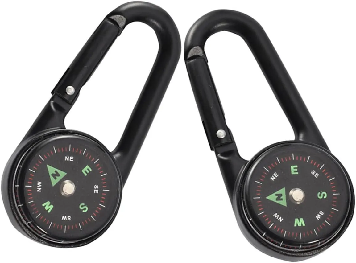 BESPORTBLE Mini Carabiner Compass Durable Outdoor Survival Gear for Hikers and Campers