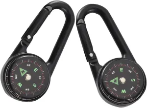 BESPORTBLE Mini Carabiner Compass Durable Outdoor Survival Gear for Hikers and Campers