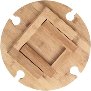 BESPORTBLE Portable Folding Table Wine Bottle Holder Outdoor Picnic Table Sturdy Wooden