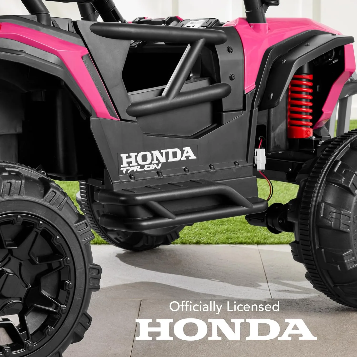 Best Choice Products Kids 24V 2-Seater Electric Ride On UTV Officially Licensed Honda Talon w/Parent Control, LED Lights, Bluetooth - Pink