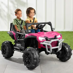 Best Choice Products Kids 24V 2-Seater Electric Ride On UTV Officially Licensed Honda Talon w/Parent Control, LED Lights, Bluetooth - Pink