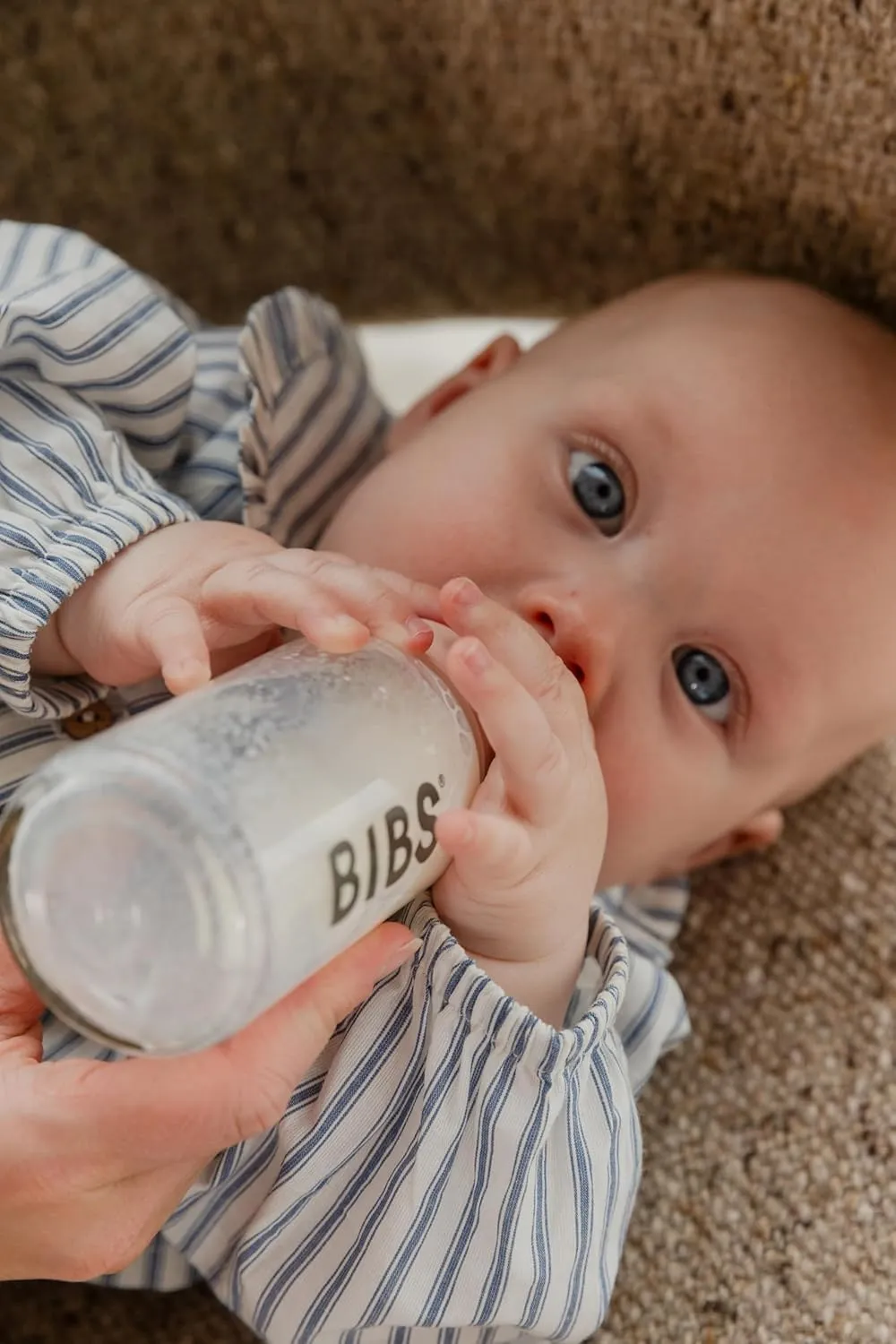 BIBS Baby Bottle 9 oz / 270 ml Natural Rubber Latex Nipple - Anti-Colic, BPA-Free, Round Nipple, Medium Flow, Lightweight & Easy to Clean, Suitable for Newborns 0  Years - Sage