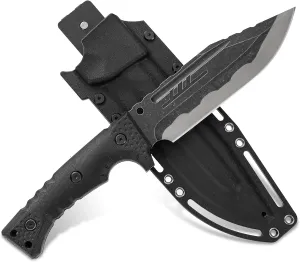 Big Fixed Blade Hunting Knives, Tactical Knife Full Tang with Sheath, Outdoor survival knife for Camping, Hiking, Gift Knives for Dad Husband Men