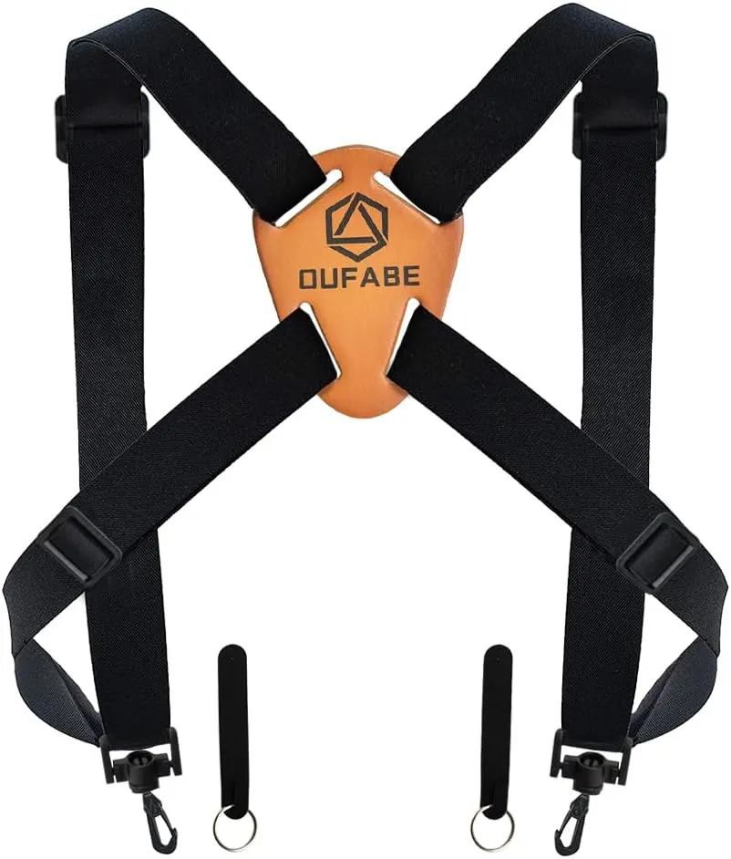 Binocular Harness Strap, Binocular Strap, Adjustable and Deluxe Binoculars Harness for Hunting, Cross Binocular Straps Harness, Fits for Carrying Binocular, Cameras, Rangefinders and More
