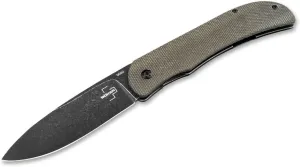 Böker Plus Exskelibur I Framelock Micarta Pocket Knife, 3.50" D2 Blade, Framelock, Green Micarta Handle, Designed by Mike Skellern