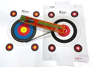 Black Eagle Arrows Zombie Slayer Crossbow Fletched Bolts/Arrows with 2 inch Vanes - 20 inches Long, .003 Straightness - 6 Pack - with 2 Targets
