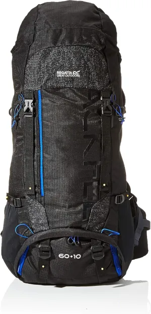 Blackfell 3 Expandable Reflective Hardwearing Travel Hiking, Black/Surfspray, 60   10 Litre