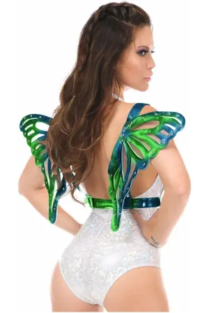 Blue/Teal Holo Large Butterfly Wing Body Harness