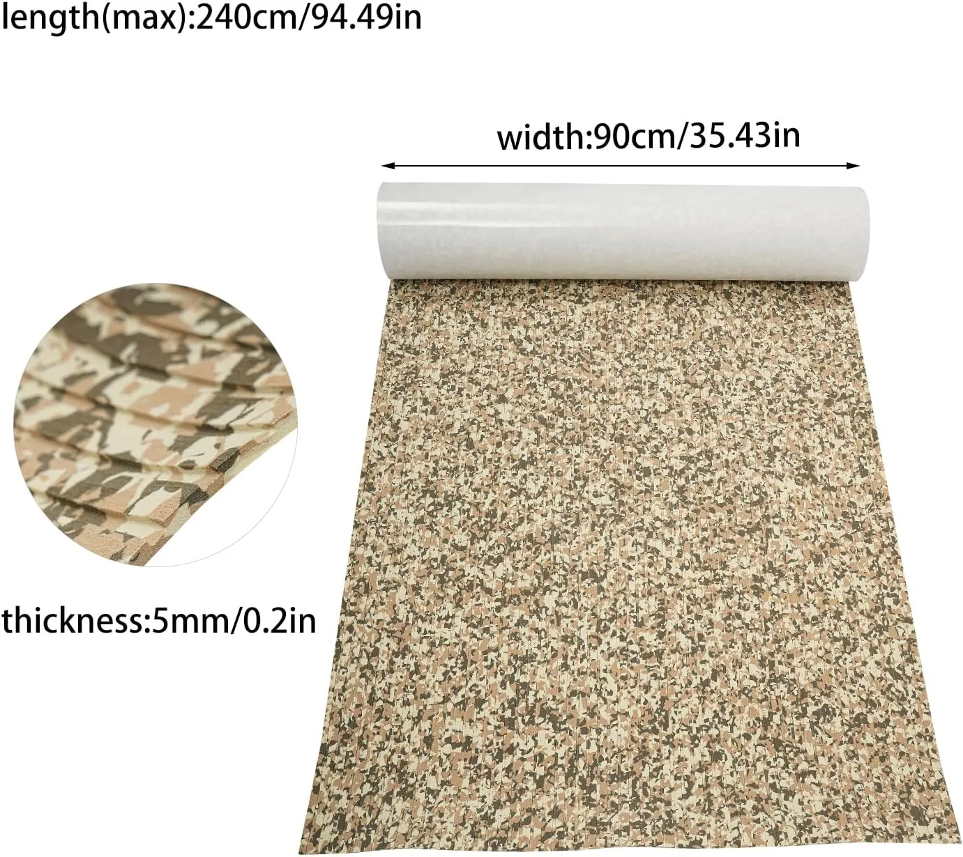 Boat Flooring EVA Foam Decking Faux Sheet Teak Marine Floor Boat Mat Boat Carpet Sheet for Motorboat RV Yacht Kayak Surfboard Swimming Pool - 6mm Thickness