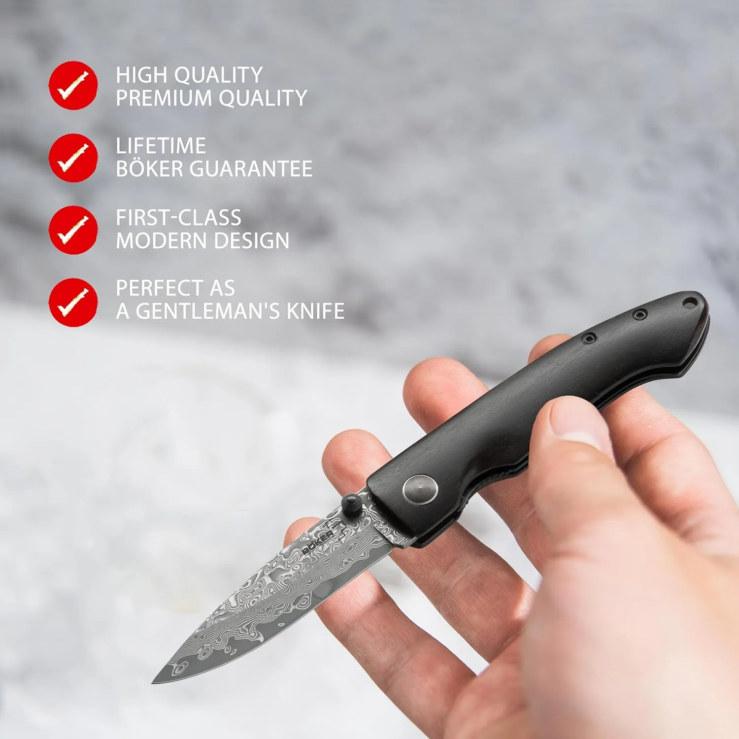 BOKER PLUS Damascus Gent 1 Pocket Knife