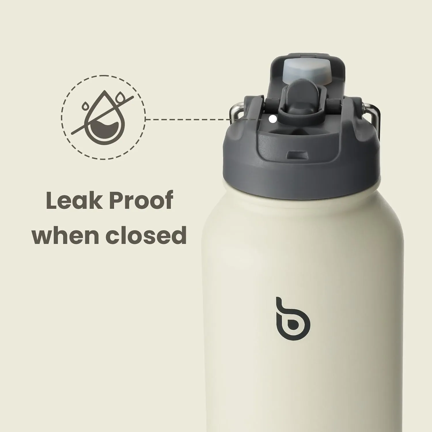 BOTTLE BOTTLE 32oz Insulated Water Bottle Stainless Steel Sport Water Bottle with Straw Dual-use Lid Design for Gym with Pill Box