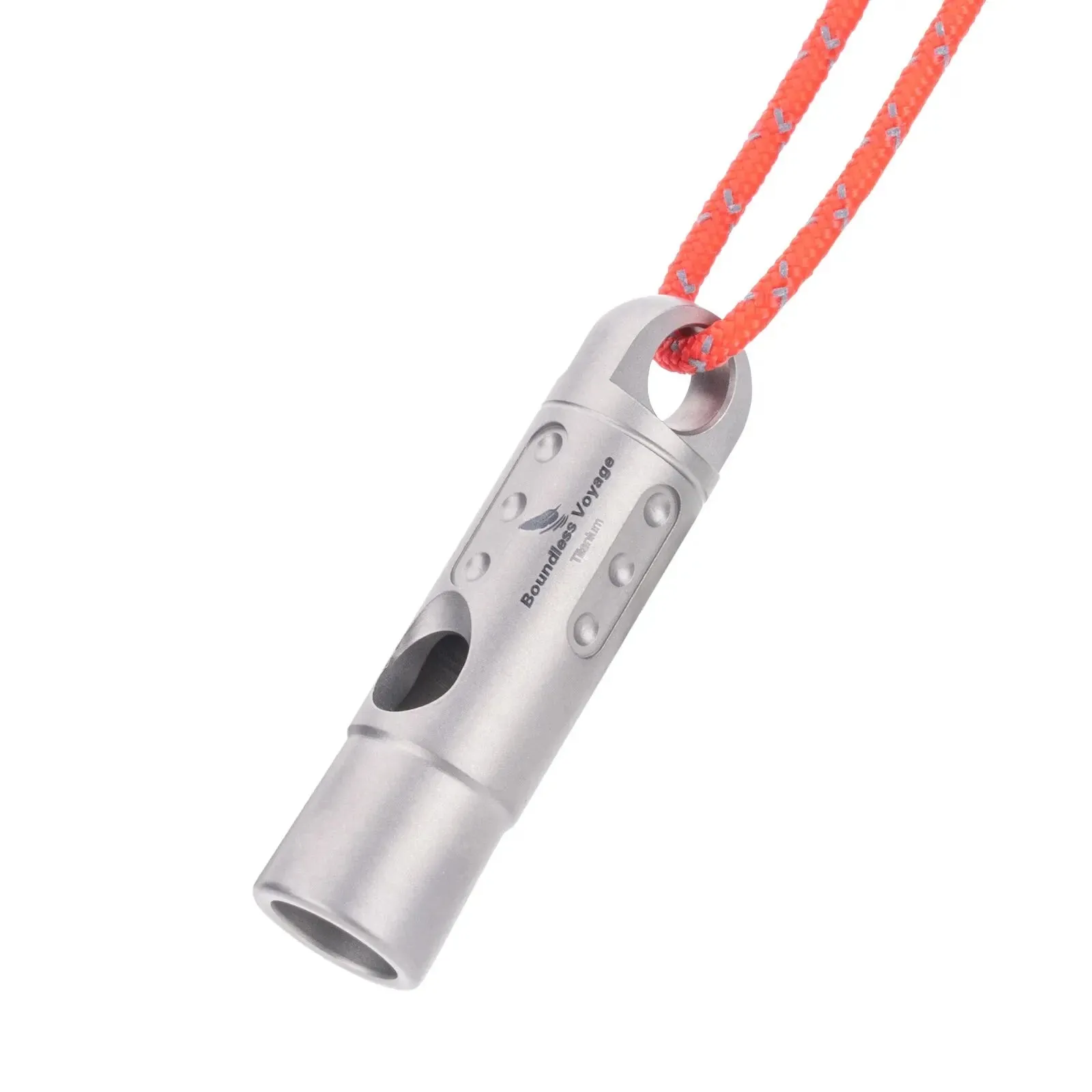BOUNDLESS VOYAGE Titanium Emergency Whistle – Ultra-Loud Survival & Outdoor Safety Whistle