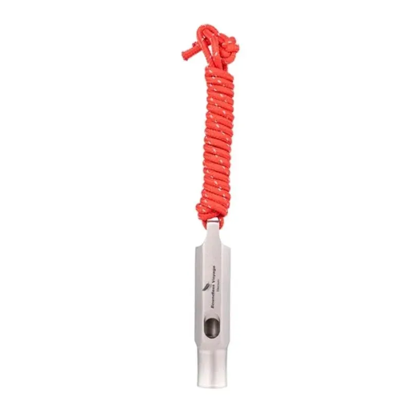 BOUNDLESS VOYAGE Titanium Emergency Whistle – Ultra-Loud Survival & Outdoor Safety Whistle