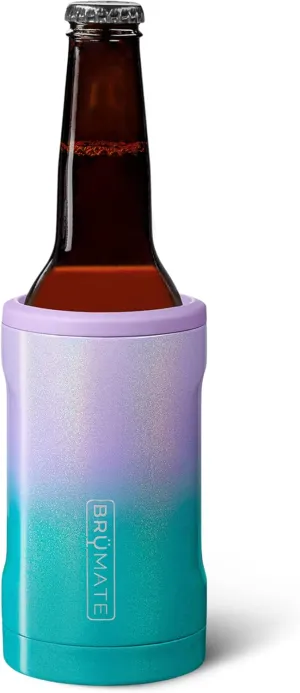 BrüMate Hopsulator Bott'l Insulated Bottle Cooler for Standard 12oz Glass Bottles | Glass Bottle Insulated Stainless Steel Drink Holder for Beer and Soda (Mermaid)