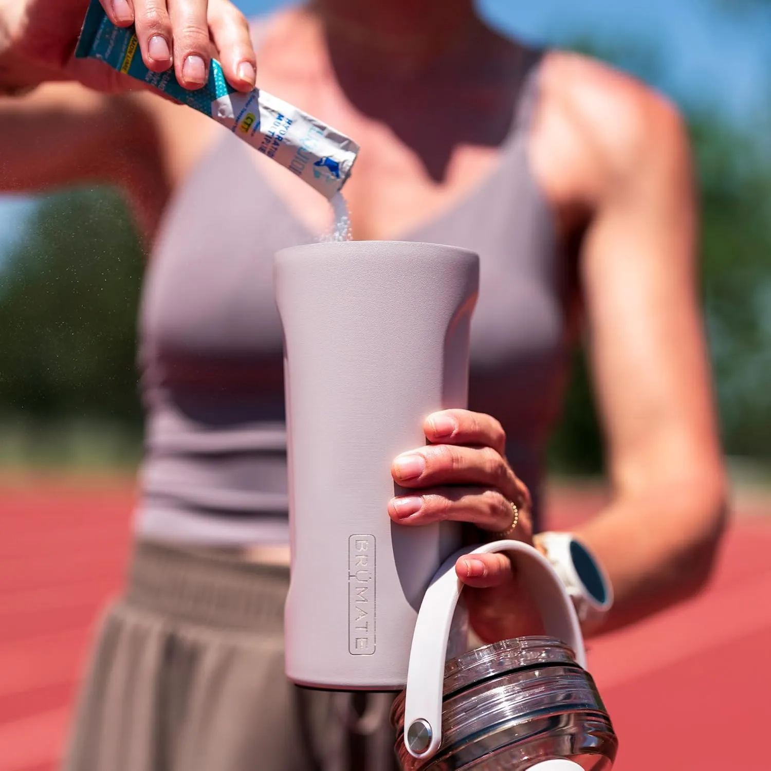 BrüMate MultiShaker Blender Bottle | 100% Leakproof Insulated Stainless Steel Shaker Cup | Perfect Protein & Pre Workout Bottle for Gym | 26oz (Guava)