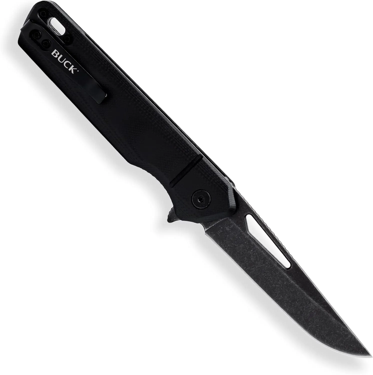 Buck Knives 239 Infusion Folding Pocket Knife with Stonewash Modified Tanto Blade, G10 Handle, Pocket Clip