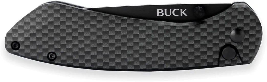 Buck Knives 744 Sovereign Button Lock Pocket Knife, Carbon Fiber