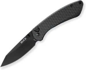 Buck Knives 744 Sovereign Button Lock Pocket Knife, Carbon Fiber