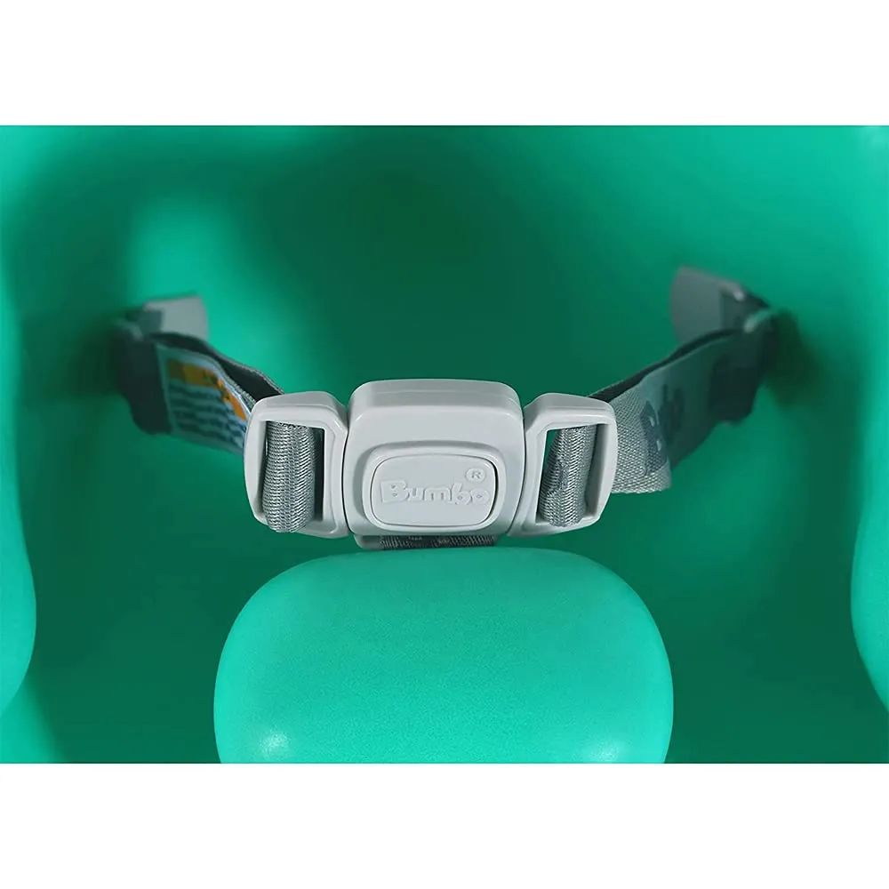 Bumbo B10055MPA3 Baby Infant Soft Foam Comfortable Wide Floor Seat with 3 Point Adjustable Harness and Play Top Tray Attachment, Aqua