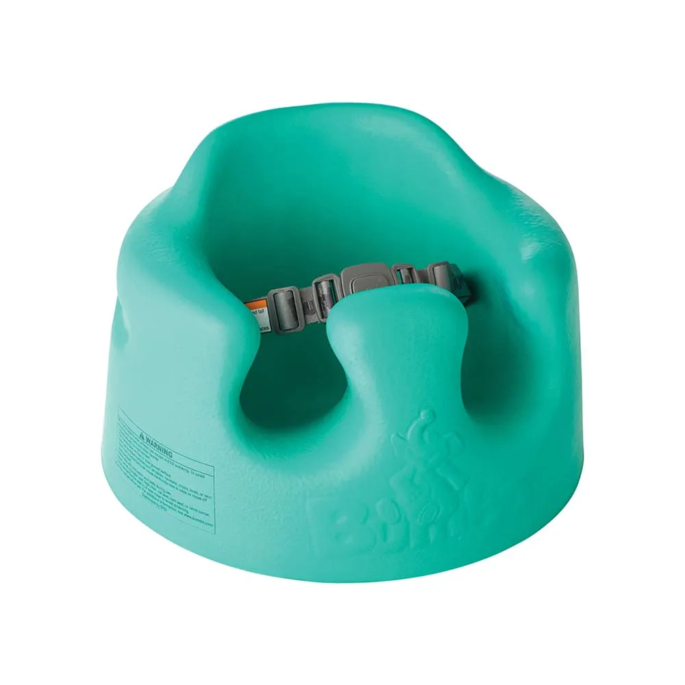 Bumbo B10055MPA3 Baby Infant Soft Foam Comfortable Wide Floor Seat with 3 Point Adjustable Harness and Play Top Tray Attachment, Aqua