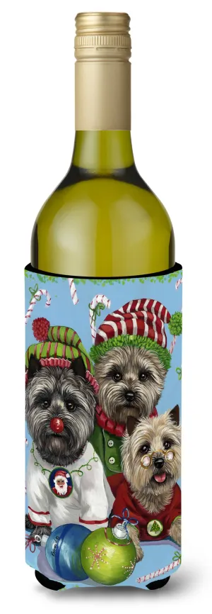 Cairn Terrier Christmas Elves Wine Bottle Hugger PPP3050LITERK