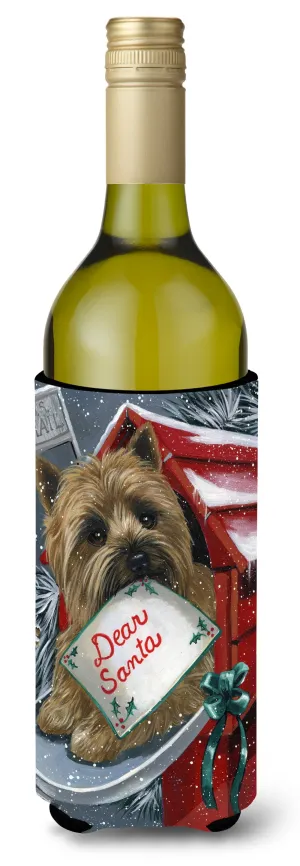 Cairn Terrier Christmas Letter to Santa Wine Bottle Hugger PPP3054LITERK