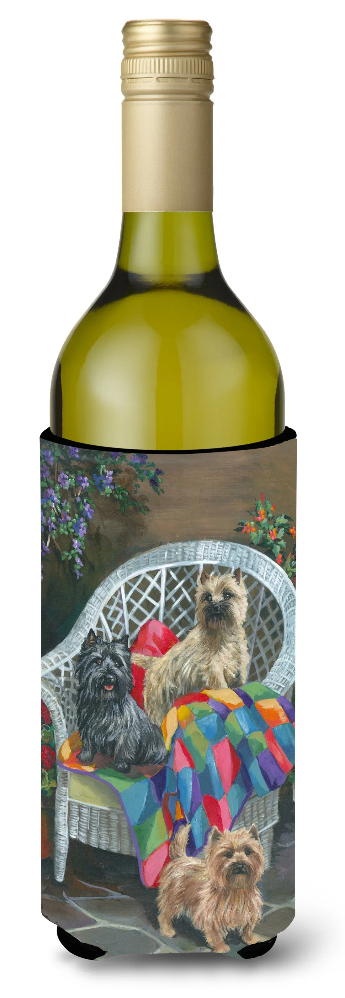 Cairn Terrier Trio Wine Bottle Hugger PPP3059LITERK