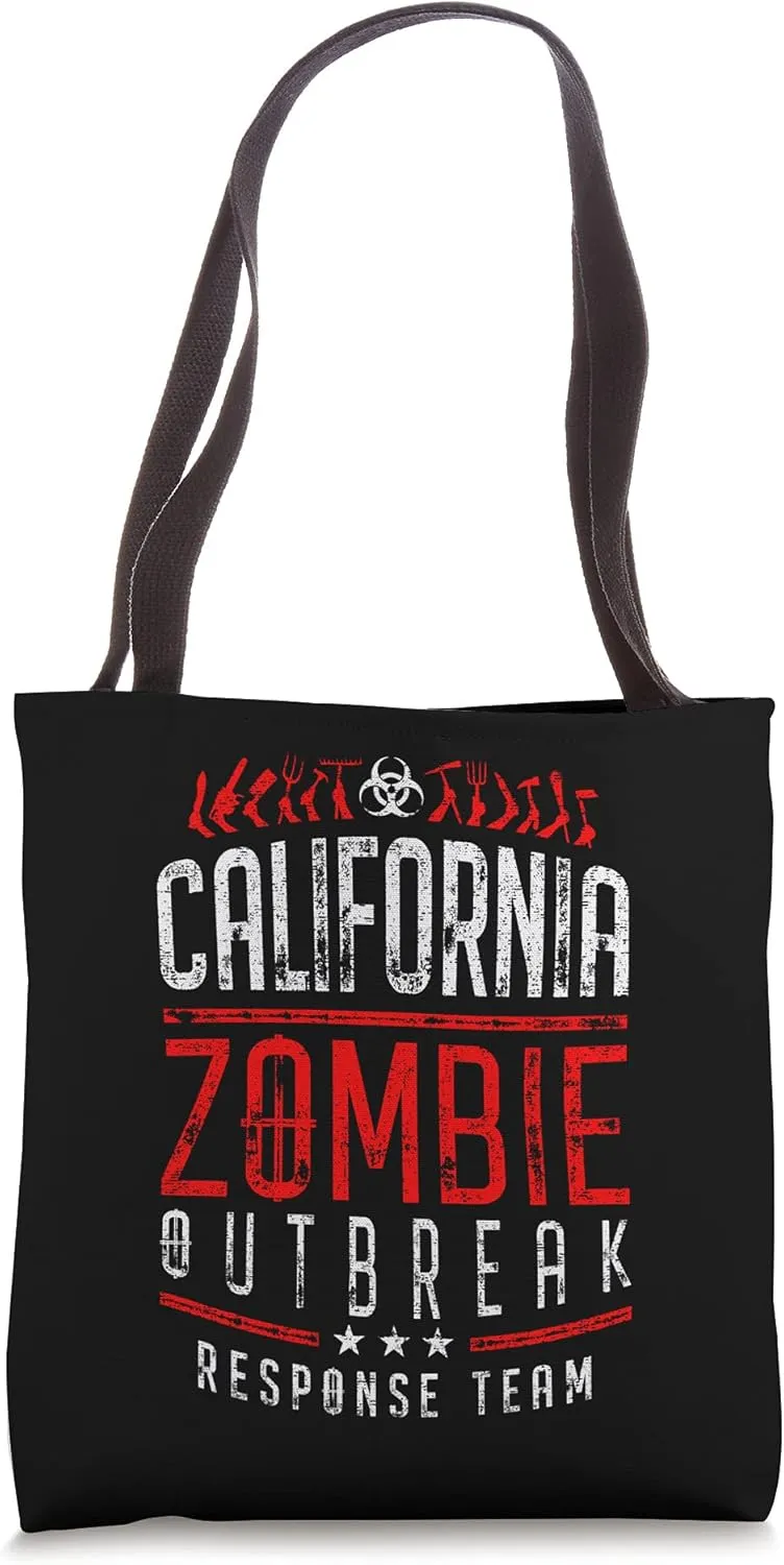 California Zombie Outbreak Response Team Halloween Tote Bag