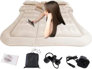 Camping Inflatable Mattress, Car SUV Air Mattress, Automatic Inflatable Bed 175x130cm, Multifunctional Car Sleeping Mat, Travel Camping Dual-Purpose Bed (1 UK)
